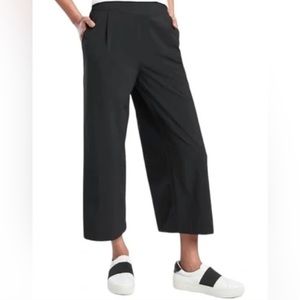 Athleta Brooklyn Wide Leg Crop Black Pants